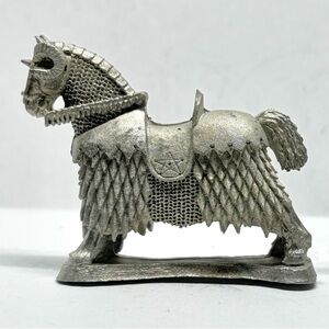 Vintage Ral Partha 1986 Pewter Diecast unpainted Medieval Horse Ram DND Figurine